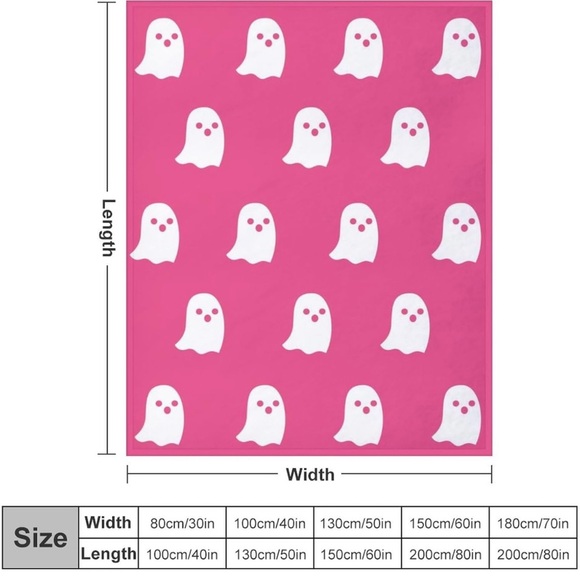 Viral Pink Ghost Tik Tok Blanket XL - Picture 4 of 8